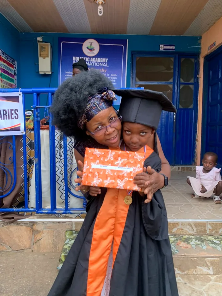 Learner celebrating a school milestone
